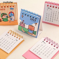 MU  2023 Cute Cartoon  Mini Desk Calendar Decoration Stationery School Supplies n