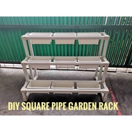 (1.5M )5 FEET PVC SQUARE PIPE /DIY SELF STORANGE RACK/STAND GARDEN OUTDOOR
