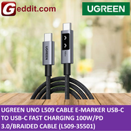 UGREEN UNO L509 CABLE E-MARKER USB-C TO USB-C FAST CHARGING 100W/PD 3.0/BRAIDED CABLE (L509-35501)