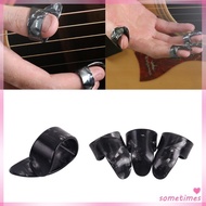 Time 4Pcs Guitar Finger Picks for Fingerstyle Acoustic Guitar Banjo or Ukulele