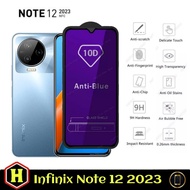 anti gores for infinix note 12 2023 protector screen guard handphone - kaca blue