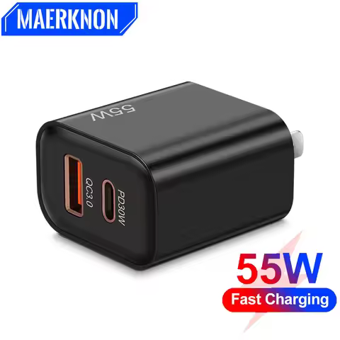 55W USB C Charger PD TypeC Fast Charging Mobile Phone Charger Quick Charge3.0 For iPhone Xiaomi 13 S