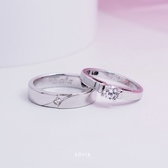 cincin nikah couple bahan perak &amp; emas putih simple