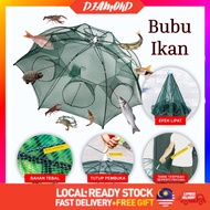 DIAMOND BuBu Payung ikan udang Portable Fishing Net Shrimp Cage Nylon Automatic Foldable Catch Fish 