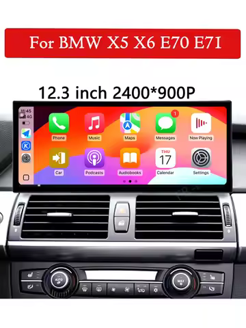 QLED 10.33/12.3 Inch Android 15 For BMW X5 E70 X6 E71 CCC/CIC System DSP Car Radio GPS Navigation Vi