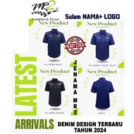 New Baju Korporat Denim BIRU GELAP Latest Design Tahun 2025 Jenama MR2