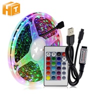 24Key Dải Đèn LED USB Đèn LED RGB Linh Hoạt Dải Băng Đi-ốt 2835 SMD DC5V RGB 0.5M 1M 2M 3M 4M 5M Màn