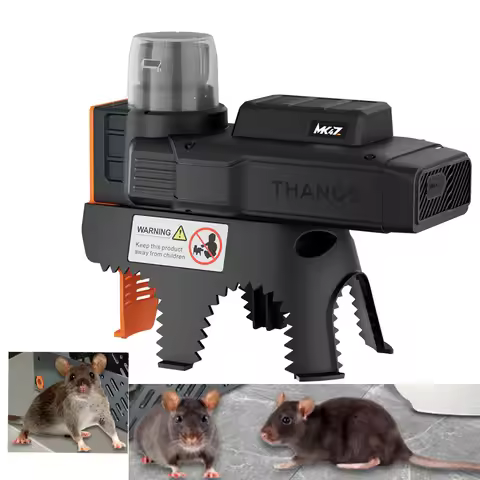 Electric Non Carbon Dioxide Rodenticide Continuous Trap,Automatic Humane Non-Toxic Rat and Mouse Tra