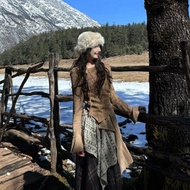 Nana Style Wear Early Autumn Irregular Slimmer Look Lazy Travel Wasteland Style Stitching Long-Sleev