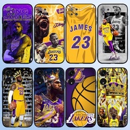 for OPPO A57E 4G A77 A73 A76 A74 5G A91 F15 TPU Luxury Black Silicone Soft Case J23 basketball star 