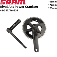 SRAM จานหน้าคู่แข่ง AXS DUB 170มม. 48-35T 46-33T 2X12S จักรยานท้องถนน107BCD 165มม. 170มม. 175มม. ชุด