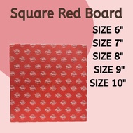 Red Papan Kek Cake Board Square Cake Decoration Tempat Letak Kek Cake Board Square  Papan Kek Murah 