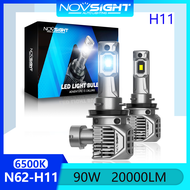 Novsight N62 H11 Bóng đèn pha LED 6500K Trắng mát Ánh sáng LED cực kỳ sáng cho ô tô Đèn sương mù chù