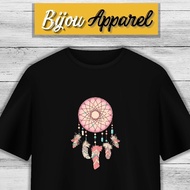 Girl's Premium Cotton Tshirt Dream Catcher Woman S-2XL Black and White Baju