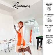 Nami Jumpsuit - Korean style short sleeve T-shirt with basic Remmus pattern for women