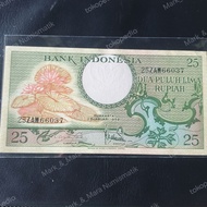 Uang 25 Rupiah seri Bunga 1959 UNC