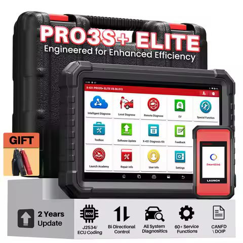 LAUNCH X431 PRO3S+ ELITE Bidirectional Scan Tool J2534 Program All System Diagnostic Scanner Topolog