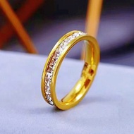 OYJR แหวนเพชรไม่ลอก แหวนสแตนเลสแท้ แหวนทองคำขาวผู้หญิง