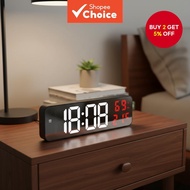 Large LED Digital Wall Clock for Home, Wall-Mounted, 12/24 Hour Mode, USB Powered, Electronic Alarm 