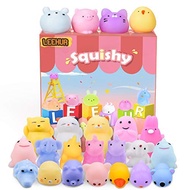 LEEHUR Squishies Squishy Toy 20pcs Party Favors for Kids Mochi Squishy Toy moji Kids Mini Kawaii squ