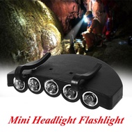 Head Light 5 LED Cap Camping Fishing Lamp Headlamp Hiking Brim Cycling Hat Clip