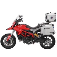 GSADV Ducati Hypermotard Hyperstrada 821 Motorcycle Top Box Aluminium &amp; Side Box Aluminium With Pannier Rack