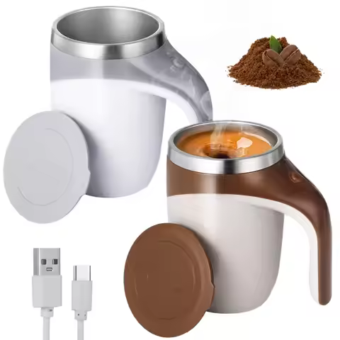 Portable Automatic Stirring Cup Mug Rechargeable Coffee Electric Stirring Stainless Steel Rotating M