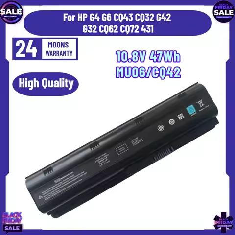 10.8V 47Wh MU06/CQ42 Laptop Battery For HP DM4 G4 G6 G7 593554-001 For HP Spare 593553-001 593554-00