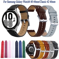 [HOT JUXXKWIHGWH 514] สายนาฬิกาหนังสำหรับ Samsung Galaxy Watch 4คลาสสิก42 46มม. สร้อยข้อมือสมาร์ท20มม. Easy Fit Galaxy Watch4 /Active 2 40 44มม.