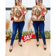 Bell Sleeve Arina Blouse - NONA AZALIA BATIK