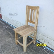 🚛SLK🚛 เก้าอี้โต๊ะอาหาร เก้าอี้ไม้สักแท้ เก้าอี้ชุดรับแขก เก้าอี้นักเรียนไม้สัก งานยังไม่ทำสีใดๆ⭐พร้อมส่ง⭐