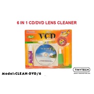 6 IN 1 CD/DVD LENS CLEANER (CLEAN-DVD/6)