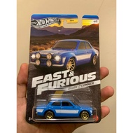 HOTWHEELS FNF FORD ESCORT BLUE (REFER GAMBAR)