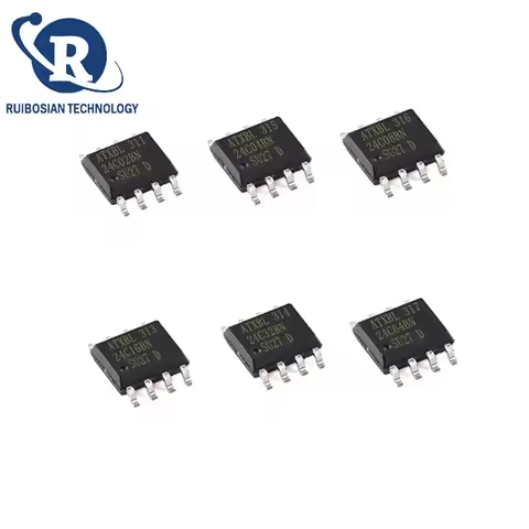 10pcs AT24C02 24C01 24C04 24C08 24C16 24C32 24C64 24C128 24C256 24C512 93C46 93C56 93C66 93C86 SOP-8
