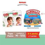 Huggies Naturemade Diapers Tape/Pants Playbox Edition (3/4 Packs) - No harmful chemicals super premi