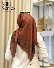Segiempat Voal Motif Journey Mili Series kw / Jilbab Journey Mili Series kw