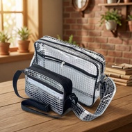 PVC Transparent Dust-Free Bag Anti-Static Grid 26.6cm 40cm 46.6cm 56.6cm Tool Storage Back Diagonal 