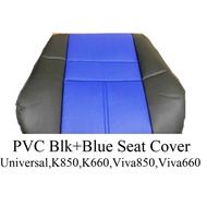 Kancil 660 / Kancil 850 / Viva 660 / Viva 850 - Black+Blue PVC SEAT COVER