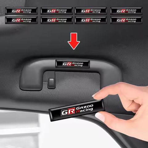 10Pcs Epoxy Car Sticker GR Sport Interior for GR Gazoo Racing C-HR Avensis Prado Corolla Body Rear D
