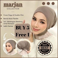Perimum Inner Dagu Tali, Hadiah,Umrah inner hejab Soft Cotton, Stretchable, Inner Scarf Tudung ready