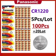100pcs Original PANASONIC CR1220 CR 1220 3V Lithium Battery For Watch Calculator Clock Remote Contro