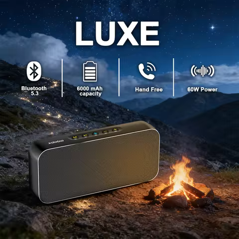 XDOBO LUXE Bluetooth Speaker Wireless 60W Power Subwoofer Deep Bass Outdoor Camping Riding Party Mus