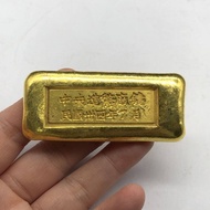 คอลเลกชันโบราณ: แท่งทองและแท่งทองคำของธนาคารกลางในปี34th ของสาธารณรัฐจีนทองคำแข็งและทองเหลืองของสาธารณรัฐจีน
