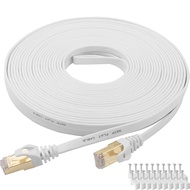 DEFACE Cat 8 Ethernet Cable 100 Ft Cat8 Internet Cable Flat Gigabit High Speed Shielded RJ45 LAN Cab