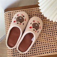 全新有包裝 包平郵 室內拖鞋 New Line Friends x MISSHA Indoor Non Slip House Shoes Slippers - BROWN