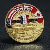 France UK Us Canadian Gold Coins Alliance 70th Anniversary of Victory Commemorative Coins Normandy R