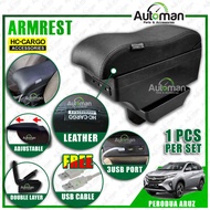 Perodua Aruz HC Cargo Premium USB LED Indicator Double Layer Arm Rest Armrest