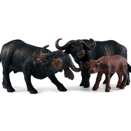 Simulated wildlife model solid static ornament water buffalo toy set African water buffalo