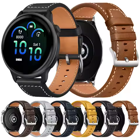 Leather Strap For Garmin Vivoactive 6 5 Watch Bands For Garmin Forerunner 265 255 245 570 165 Music 