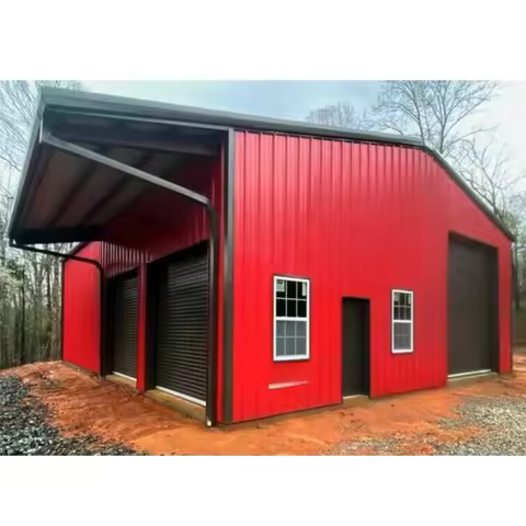 Multi-use Modular Prefab Steel Ce Structure Warehouse Workshop Storage Shed Wedding Hall Gas Station